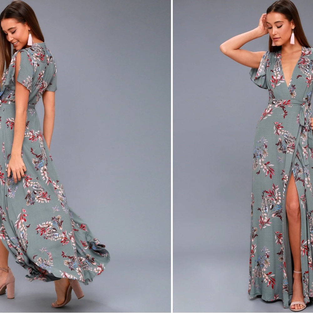 Floral Wrap Maxi Dress